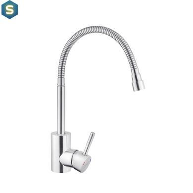 Смеситель для кухни с гибким изливом Kroner KRP Edelstahl Klassisch - ESG035-1 CV023002, Хром матовый