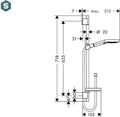 Душовий гарнітур Hansgrohe Raindance Select S 120/ Unica S Puro 26630000