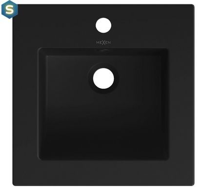 Умивальник Mexen Atena 41 black matt врізний MEX-25014170, Черный матовый