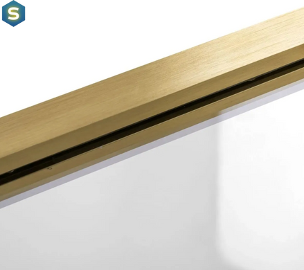 Шторка для ванни Rea Elegant 80 brushed gold нерухома REA-W6601, Універсальна, прозорий, золотий