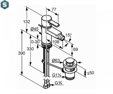 Змішувач для біде Kludi Zenta 385309175, Білий