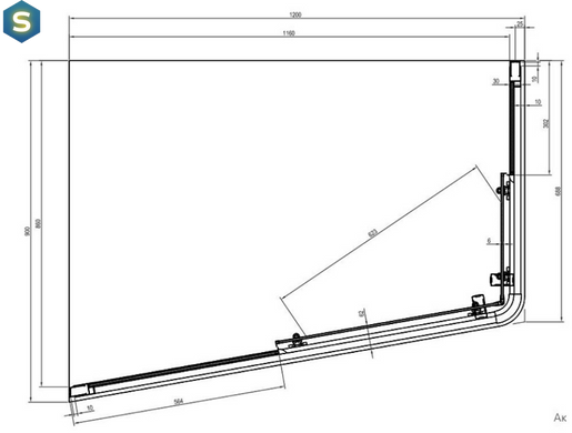 Душевая кабина Ravak 10&deg; 10AP4-120x90 белый+transparent 0ZVG70100Z1