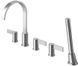 Смеситель на борт ванны Kohlman Dexame chrome QB242D, Хром