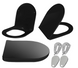 Сиденье для унитаза Rea Flat black REA-C6003, Черный/золото