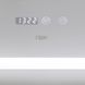 Зеркало Qtap Mideya 700х800 с LED-подсветкой Touch, с антизапотеванием, с часами, диммером яркости QT2078DCF7080W