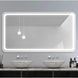 Дзеркало Dusel Led DE-M0065D Silver 80x65 см сенсорне включення + + підігрів+ годинник/темп, Каппучино