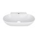 Умывальник Qtap Cardinal подвесной/накладной овальный 565х400х130 мм White + донный клапан PU02, Белый