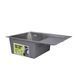 Кухонная мойка интегрированная Lidz Handmade H6350R крыло справа (LDH6350BRUR45587) Brushed Steel 3,0/1,0 мм, Нержавеющая сталь