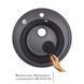 Кухонна мийка Lidz D510/200 BLA-03 (LIDZBLA03D510200), Чорний/золото