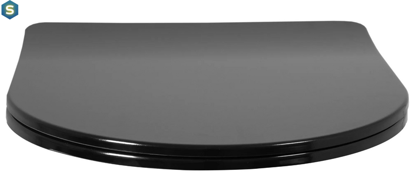 Сиденье для унитаза Rea Flat black REA-C6003, Черный/золото