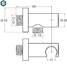 Шланговое під'єднання Kludi A-QA 6054705-00, Хром