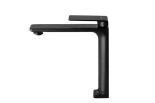 Змішувач для умивальника Corsan Trino black mat високий CMB7112BL, Черный матовый