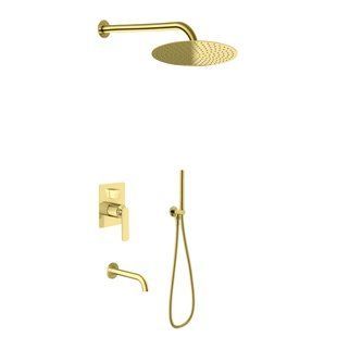 Душова система Kohlman Experience 30 gold + BOX прихованого монтажу KPL-QW211EGDR30, Золотий