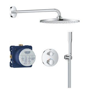 Душевая система скрытого монтажа термостатическая Grohe QuickFix Precision из Vitalio Rain Mono 310 34880000, Хром