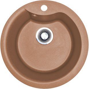 Кухонная мойка Adamant Wave &Oslash;485x210 terra-cotta 222223, Цемент матовый