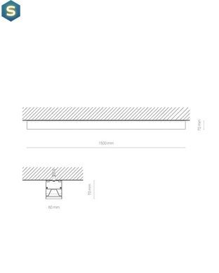 Линейный светильник Nowodvorski 10213 Cl Office Pro LED 40W 3000K 4540Lm IP20 Bl