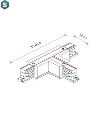З'єднувач Nowodvorski 8236 Ctls Power T Connector Left 2 T-l2 Wh