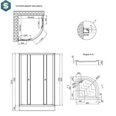 Душевая кабина Lidz Latwa SC80x80.SAT.LOW.FR, стекло Frost 4 мм + Lidz Душевой поддон Kapielka ST80x80x15, Хром матовый, Универсальная, матовый