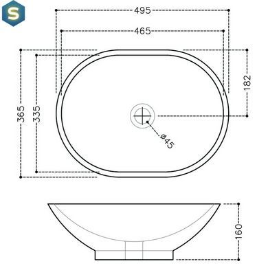 Умывальник Jaquar Solo 37x50 SLS-WHT-6901, Белый