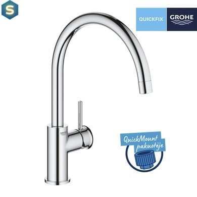 Змішувач для кухні Grohe QuickFix Start Classic 31553001, Хром