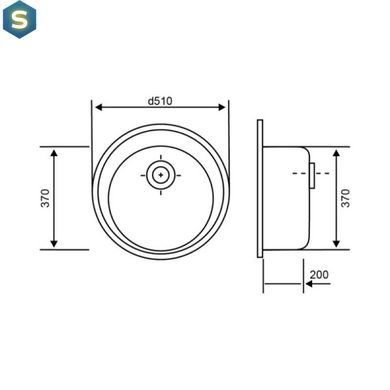 Кухонная мойка Lidz D510/200 COL-06 (LIDZCOL06D510200), Бежевый