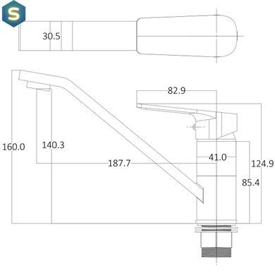 Змішувач для кухні Globus Lux Bonn GLB-0203Q, Хром