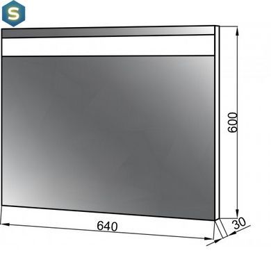 Зеркало Юввис Valencia Z-64 LED, Белый