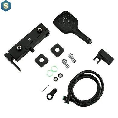 G3217-6 Змішувач для ванни короткий гусак чорний Gappo 1/4, Черный матовый