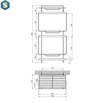 Полка для ванной комнаты Kroner KRM Rizze - ACC330-3 CV022916, Хром
