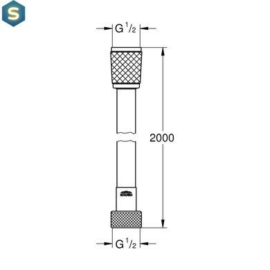 Шланг для душу Grohe VitalioFlex Comfort 2000 мм 27173002, Хром