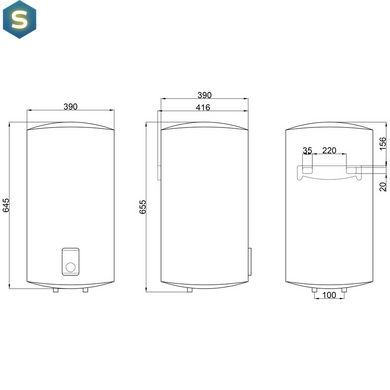 Водонагреватель электрический Thermo Alliance 50 л вертикальный, сухой ТЭН 2,0 кВт D50V20J2(D)K