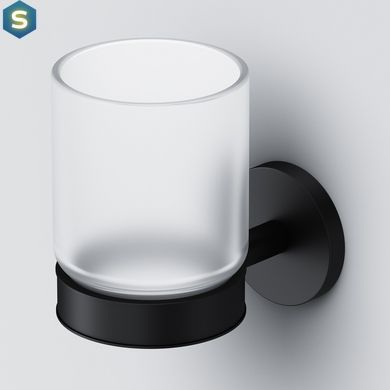 Стакан Am.Pm X-Joy стекланный подвесной black A85A34322, Черный матовый