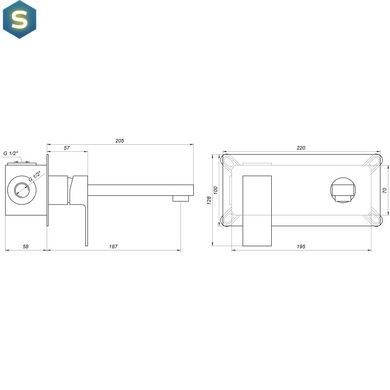 Змішувач для умивальника Globus Lux Milano GLM-204-BB-SMART, Черный матовый