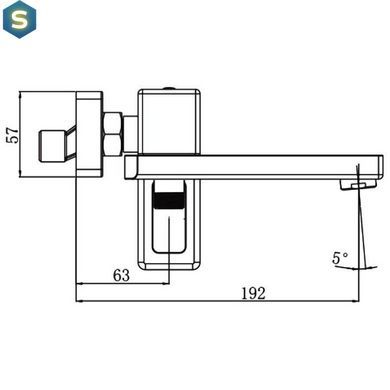 G3217-6 Змішувач для ванни короткий гусак чорний Gappo 1/4, Черный матовый