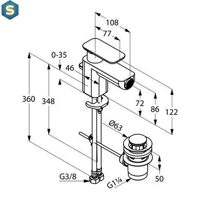 Змішувач для біде Kludi E2 492160575, Хром