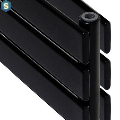 Горизонтальный дизайнерский радиатор отопления Arttidesign Livorno ІІ G 3/204/2200/50 черный матовый, Черный матовый