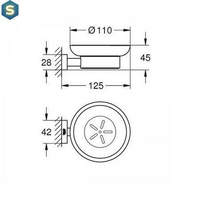 Мильниця Grohe Essentials Cube 40754001