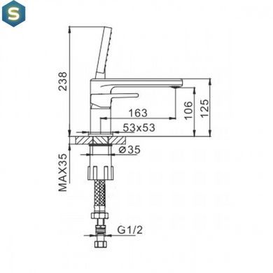 Смеситель для ванны на борт Frap F1160, хром, Хром