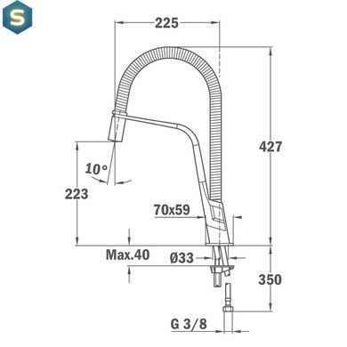 Смеситель для кухни Teka IC 939 Icon 339390200, Хром