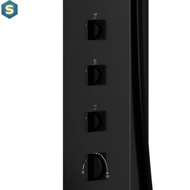Душова панель Corsan Neo black з виливом S060MBLW, Черный матовый