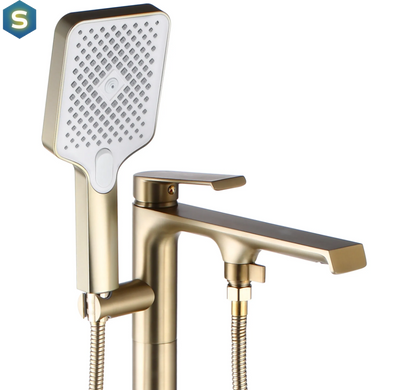 Смеситель для ванны Rea Hass brushed gold напольный REA-B6404, Золотой