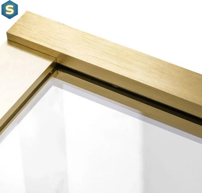 Шторка для ванны Rea Elegant 70 brushed gold неподвижная REA-W6600, Универсальная, прозрачный, золотой