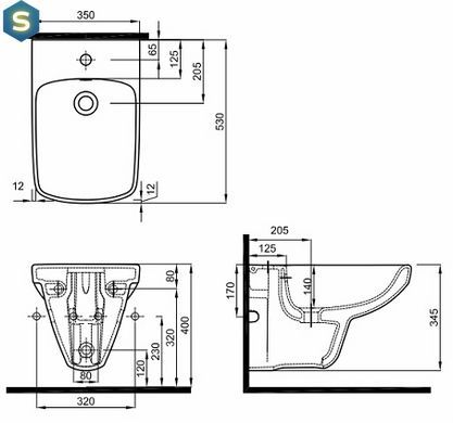 Биде подвесное Kolo Nova Pro M35103000, Белый