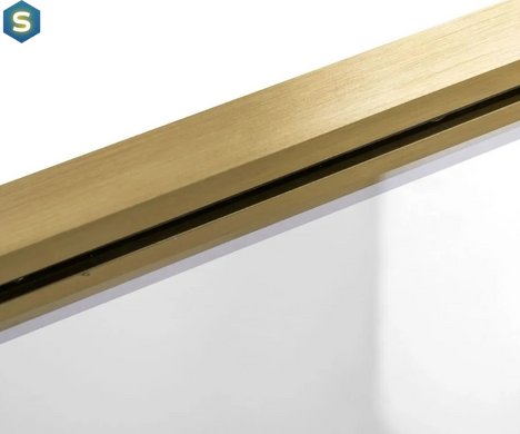 Шторка для ванны Rea Elegant 70 brushed gold неподвижная REA-W6600, Универсальная, прозрачный, золотой