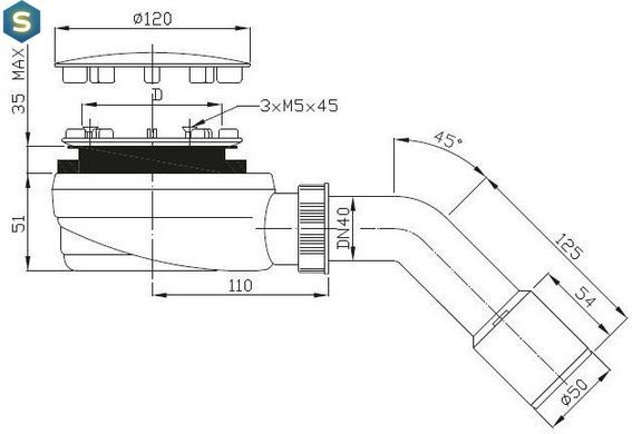 Сифон для душевого поддона Radaway R510