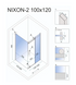 Душова кабіна Rea Nixon 100x120 L chrome REA-K5014 + REA-K5002, Хром, Ліва, прозорий, хром