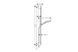 Душевой гарнитур Hansgrohe Rainfinity со штангой 90 см brushed black chrome 28743340, Шлифованный черный хром
