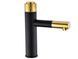 Змішувач для умивальника Mexen diamond black gold низький MEX-71500-75, Чорний/золото