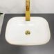 Умивальник (раковина) VBI RAVENNA WHITE GOLD EDGE накладний, Білий