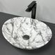 Умывальник (раковина) VBI PARMA STATUARIO BLACK VEINS GLOSSY накладной, Каппучино